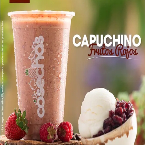 Batido Capuchino de Frutos Rojos