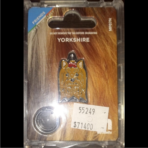 Placa Identificación Mascota Perro Yorkshire